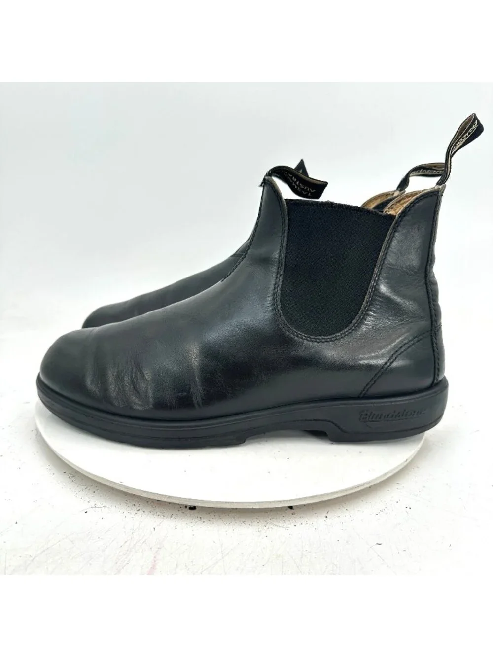 Blundstone Men Size 11 US 12 Black Leather Pull On Side Elastic Chelsea Boot
